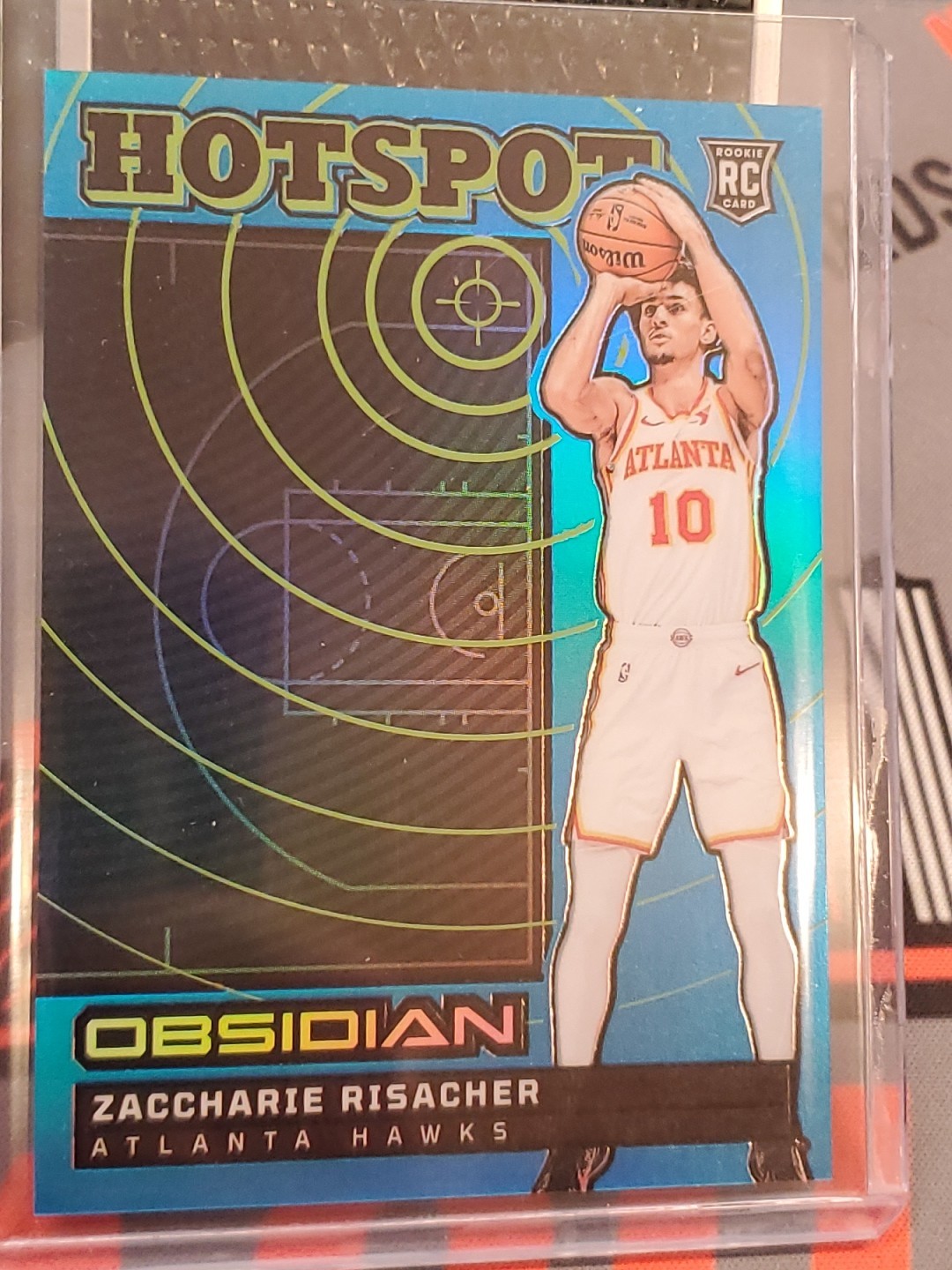 ZACCHARIE RISACHER 2024-25 OBSIDIAN HOTSPOT ROOKIE BLUE FLOOD RC /30