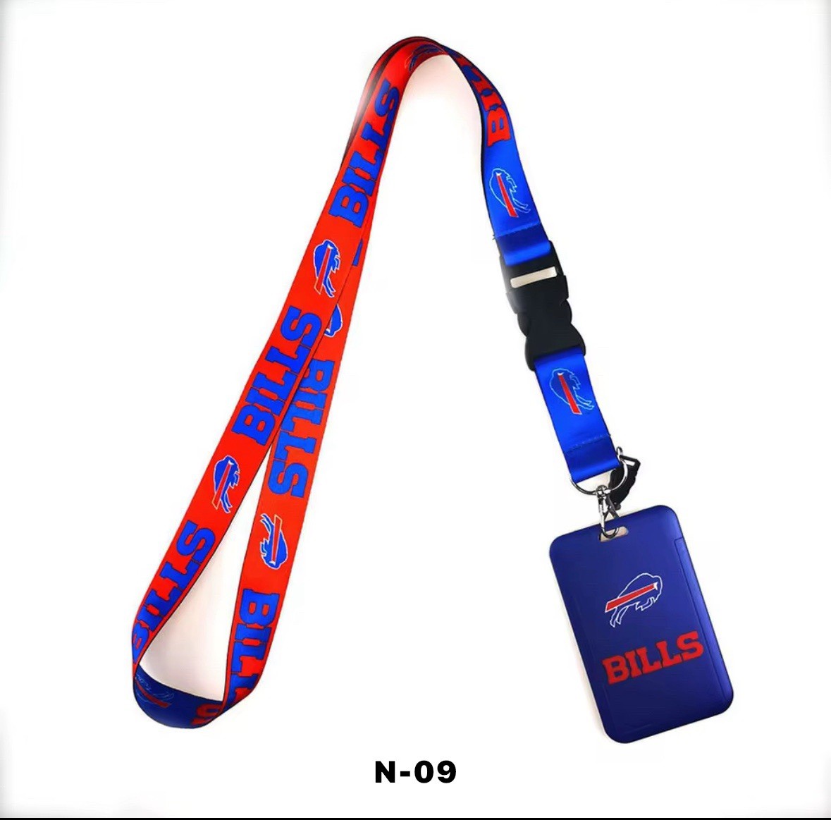 Buffalo Bills Lanyard Keychain And ID Holder Fast Shipping US Seller
