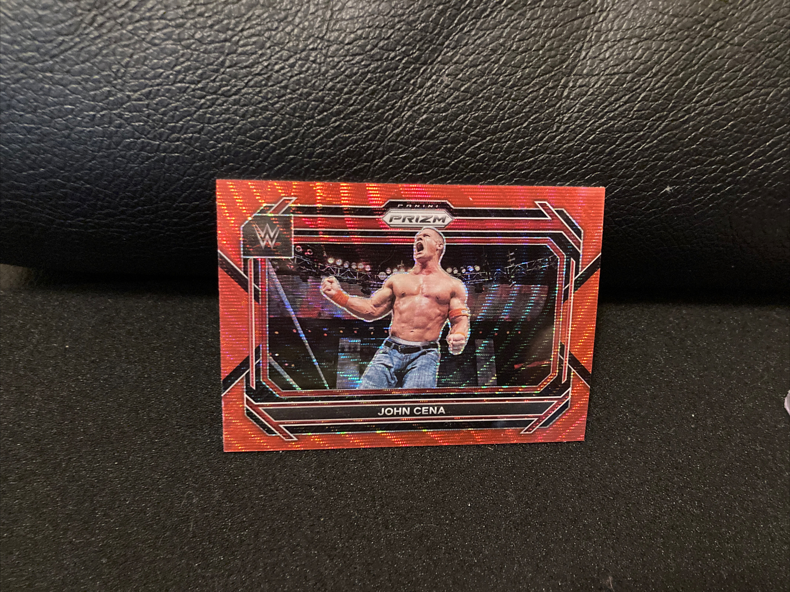 (2) PANINI PRIZM WWE JOHN CENA #54 RED WAVE PRIZM,HYPER PRIZM WWE LEGENDS