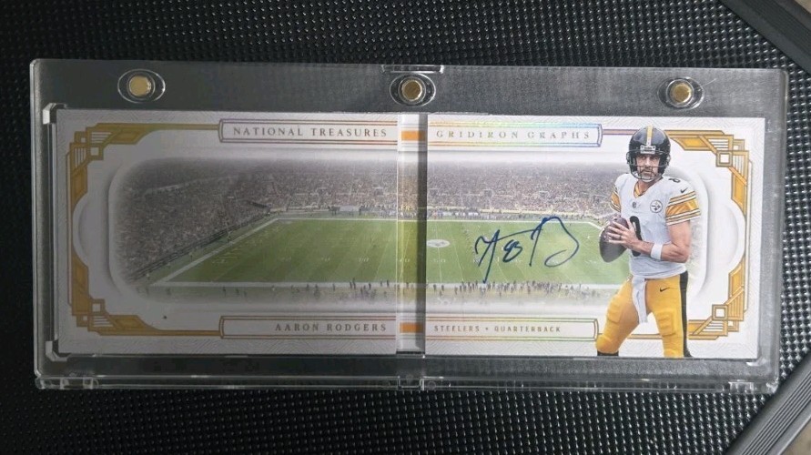 2025 National Treasures Gridiron Graphs Aaron Rodgers GG-ARO Auto 07/10