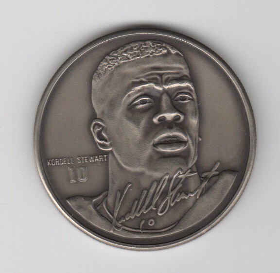 Kordell Stewart HIGHLAND MINT Nickel Silver Coin Pittsburgh Steelers Football
