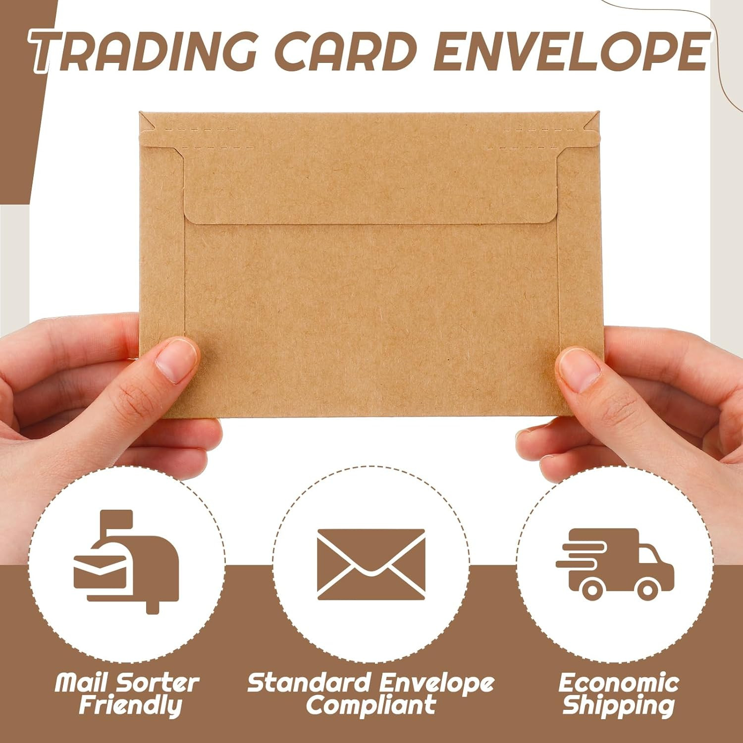100 100 Pcs Trading Card Shipping Set 4 X 6” Trading Card Protector and Mailing