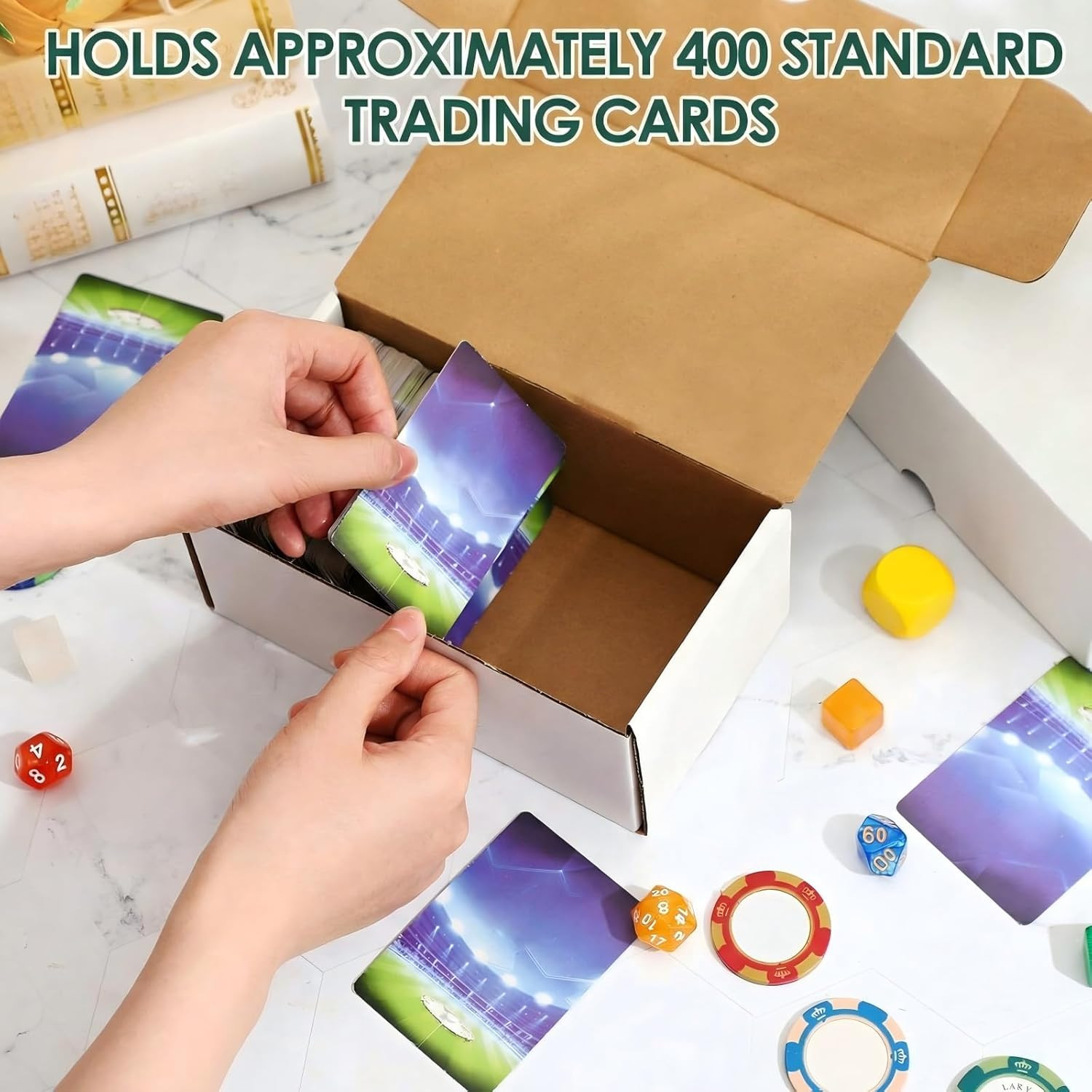 150 Pcs 400 Count Trading Card Storage Box Cardboard Baseball Card Storage Box C