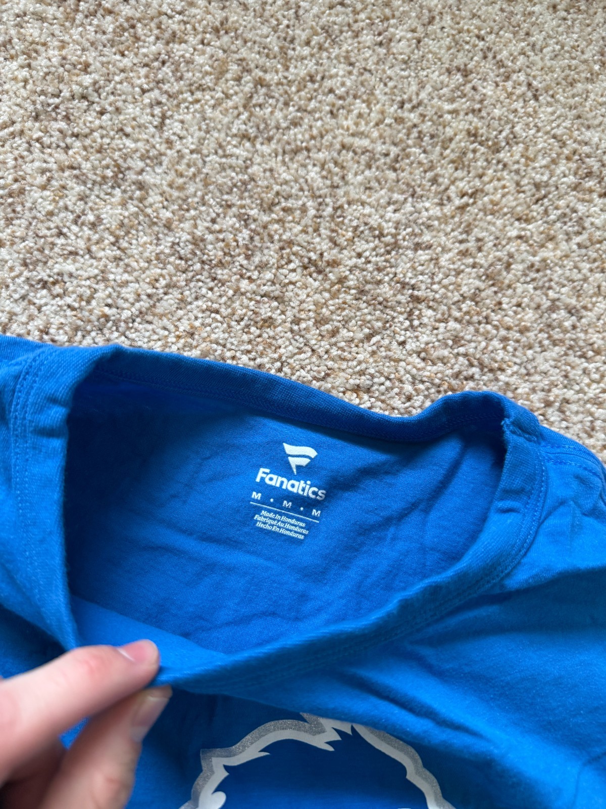 Detroit Lions Unisex Adult’s Fanatics Football T-Shirt Sport Blue M