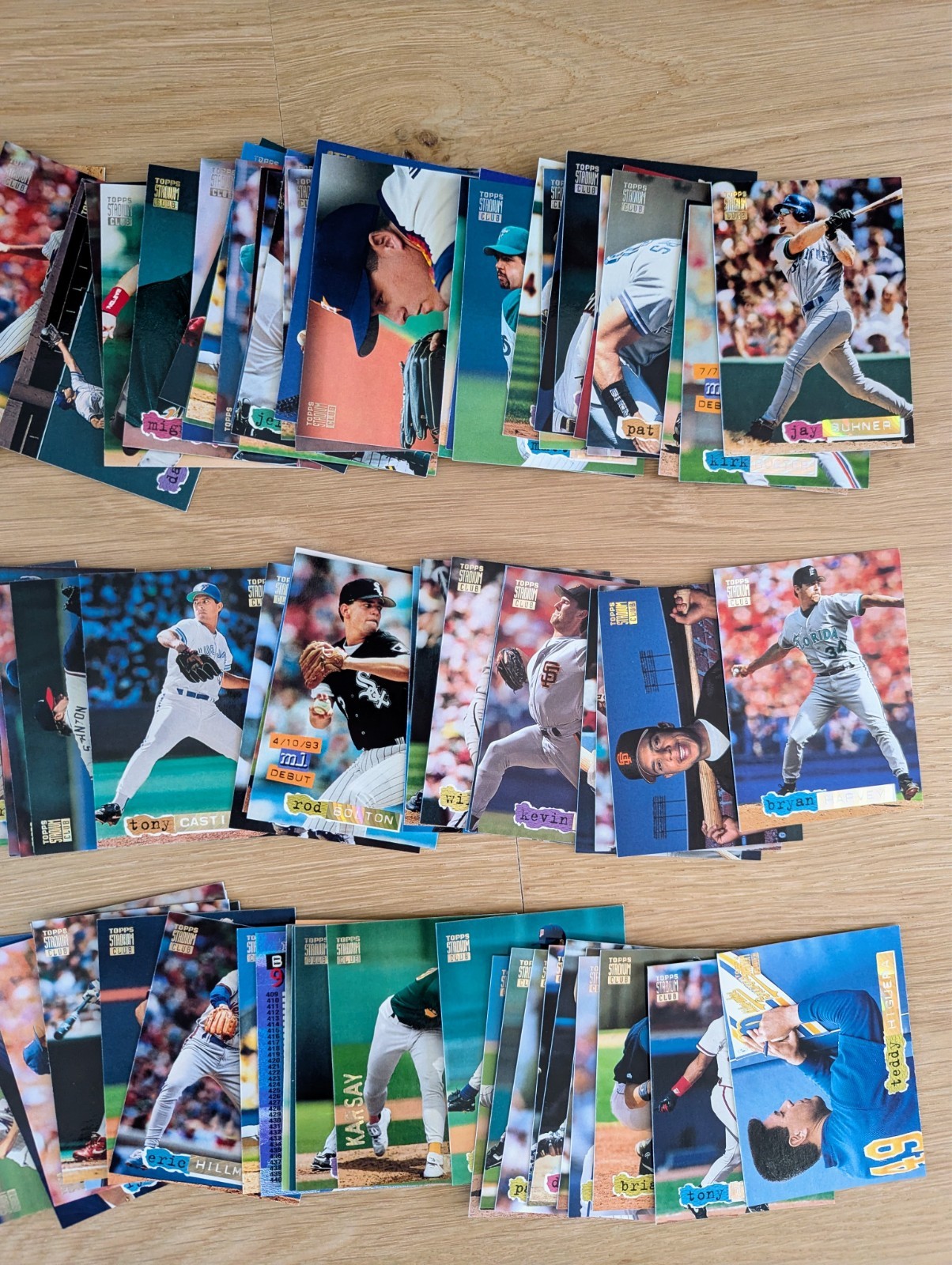 📈Lot of (200) 1994 Stadium Club Baseball GOLDEN RAINBOW parallel cards THOMAS