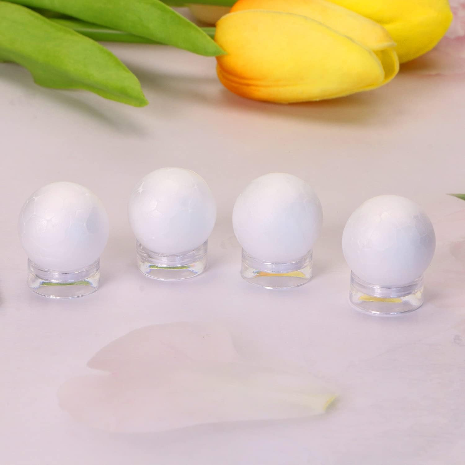 Acrylic Display Stand 12Pcs Clear round Plastic Baseball Ring Stands Holder Ease