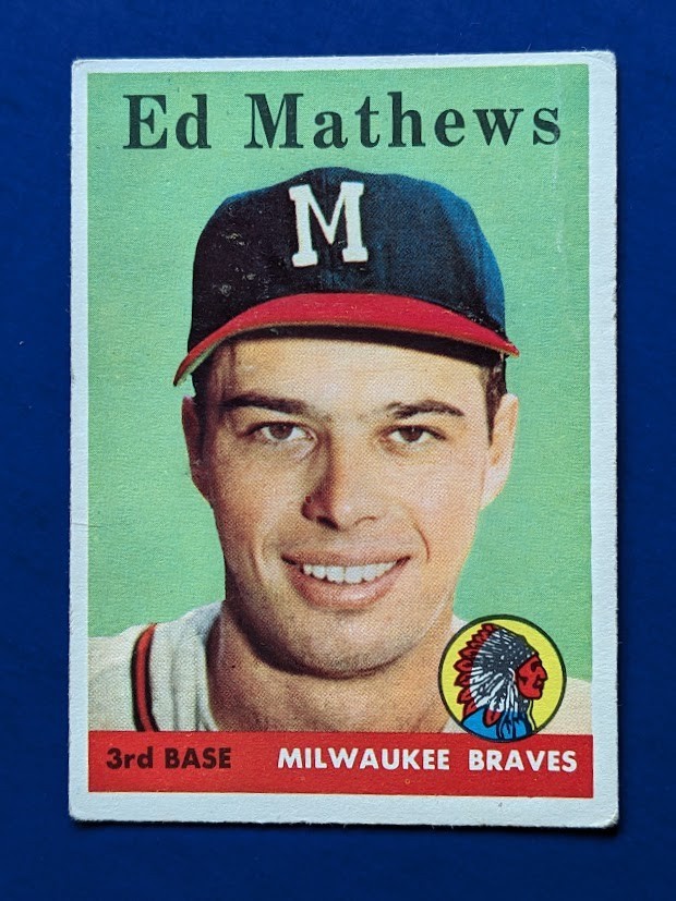 1958 Topps – Eddie Mathews HOF #440 – Milwaukee Braves VG+/VGEX