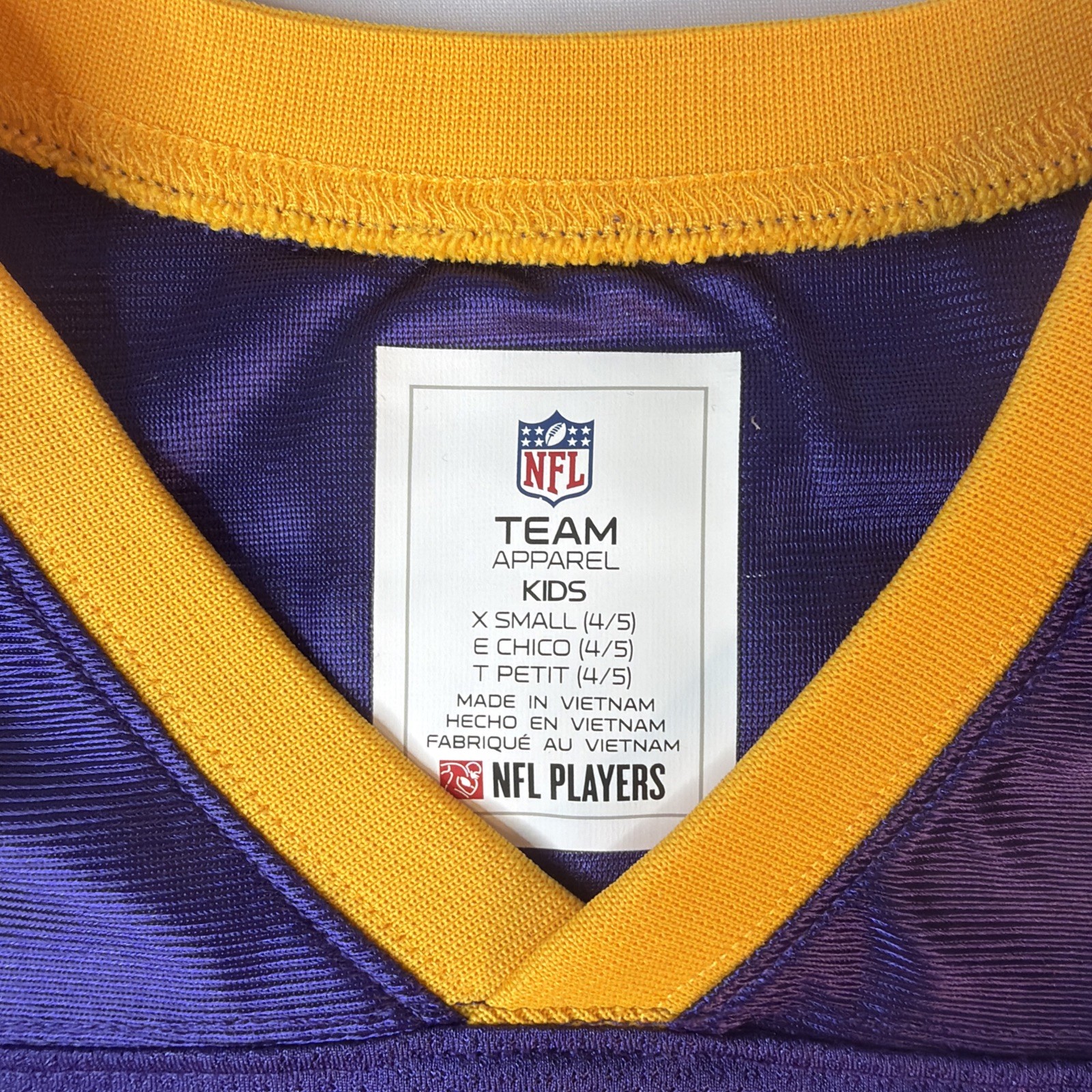 NEW Youth XS 4/5 NFL Minnesota Vikings #18 Justin Jefferson Jersey Shirt