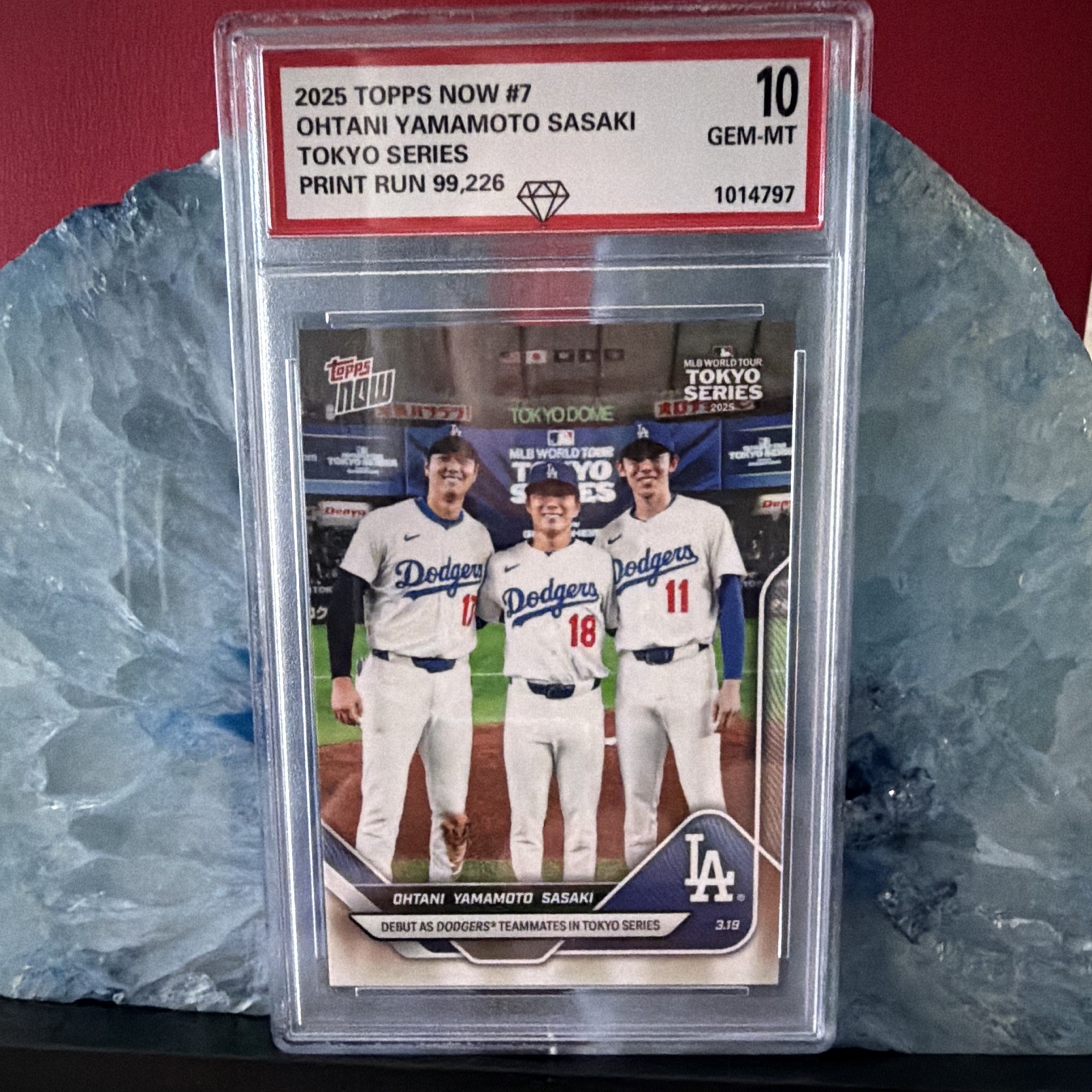2025 Topps Now Tokyo Series Ohtani Yamamoto Sasaki #7 DEBUT AS DODGERS TEAMATES
