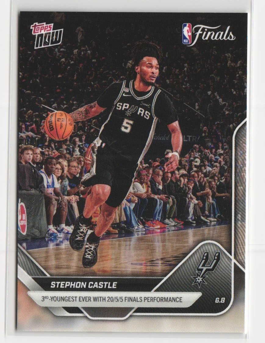 Stephon Castle 2025-26 NBA Topps Now #333 NBA Finals Celebrity Row