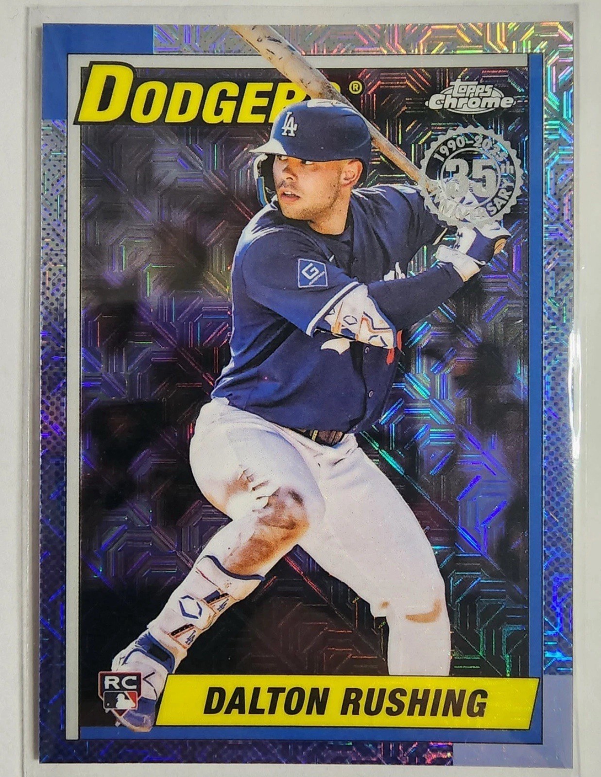 2025 Topps Update Dalton Rushing (RC) Silver Pack 1990 Mojo Refractor #U90C-41