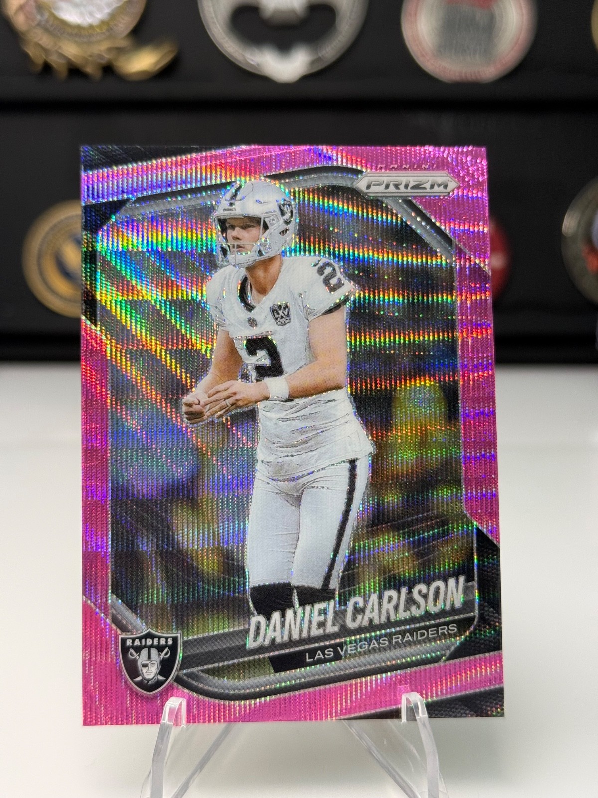 2025 Panini Prizm #271 Daniel Carlson Pink Wave