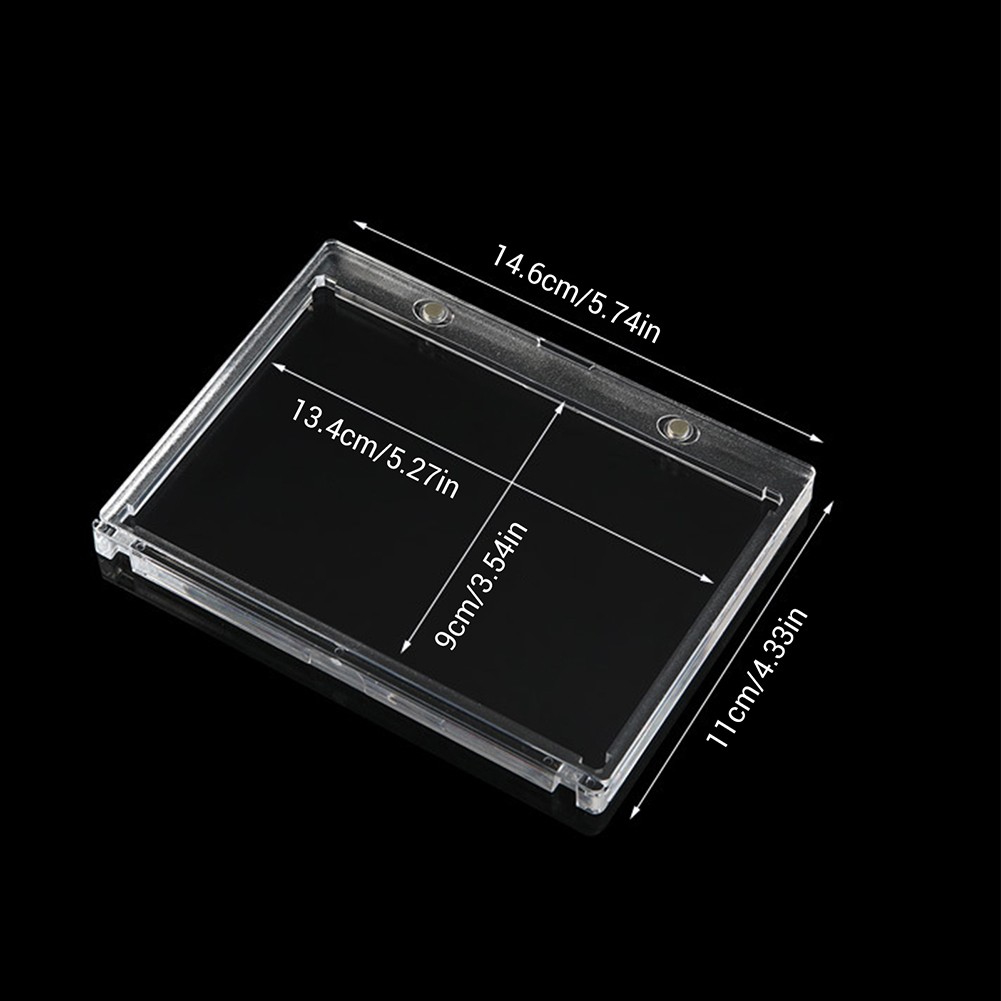Acrylic Magnetic Vertical Double Booklet 175PT Card Storage UV Protection Holder