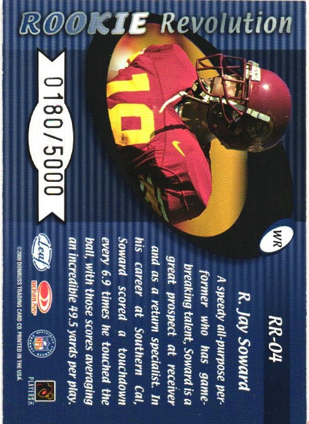 2000 Quantum Leaf #RR-04 R.Jay Soward Rookie Revolution #/5000