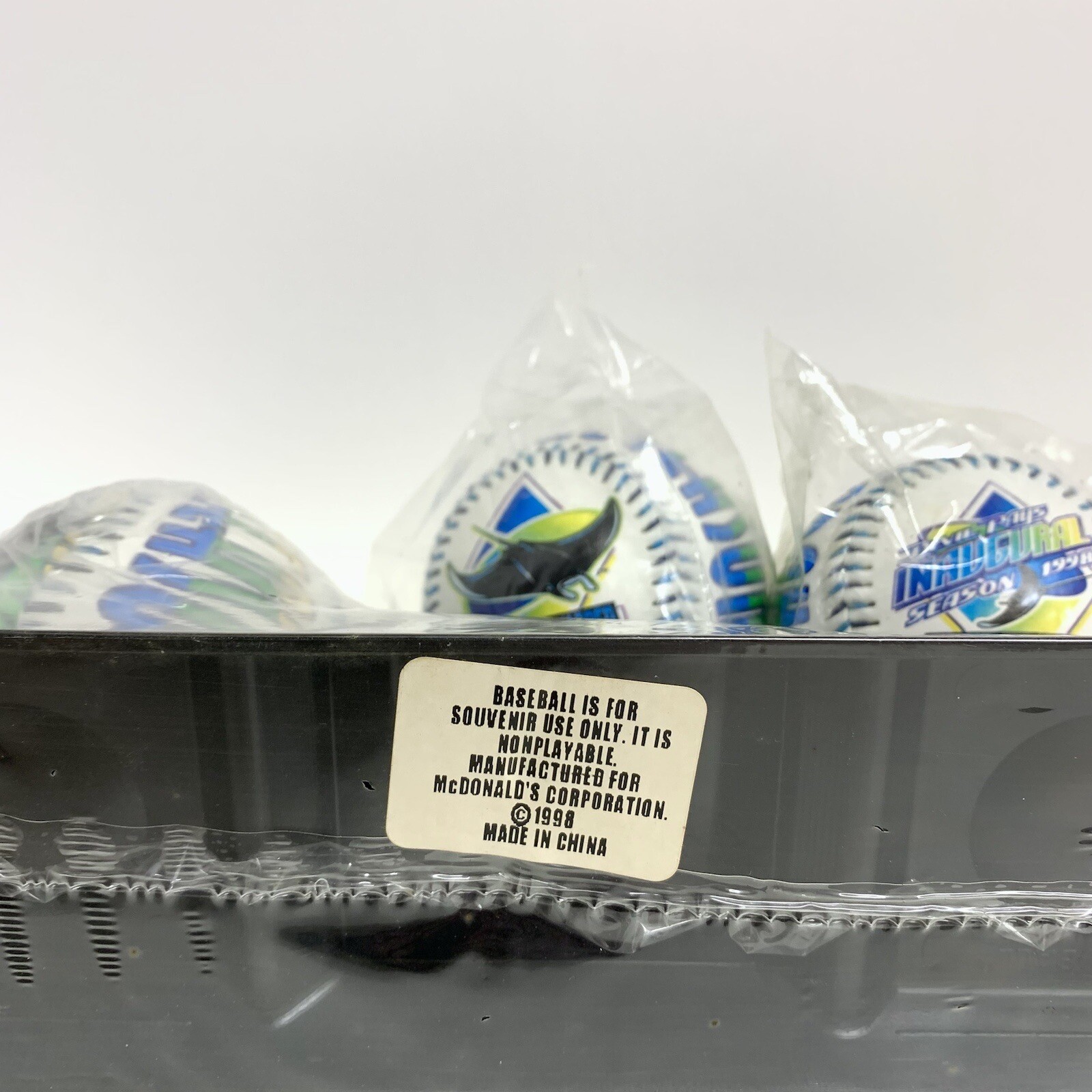 3x Complete Sets of 1998 Tampa Bay Devil Rays McDonalds Baseballs w/ Stands