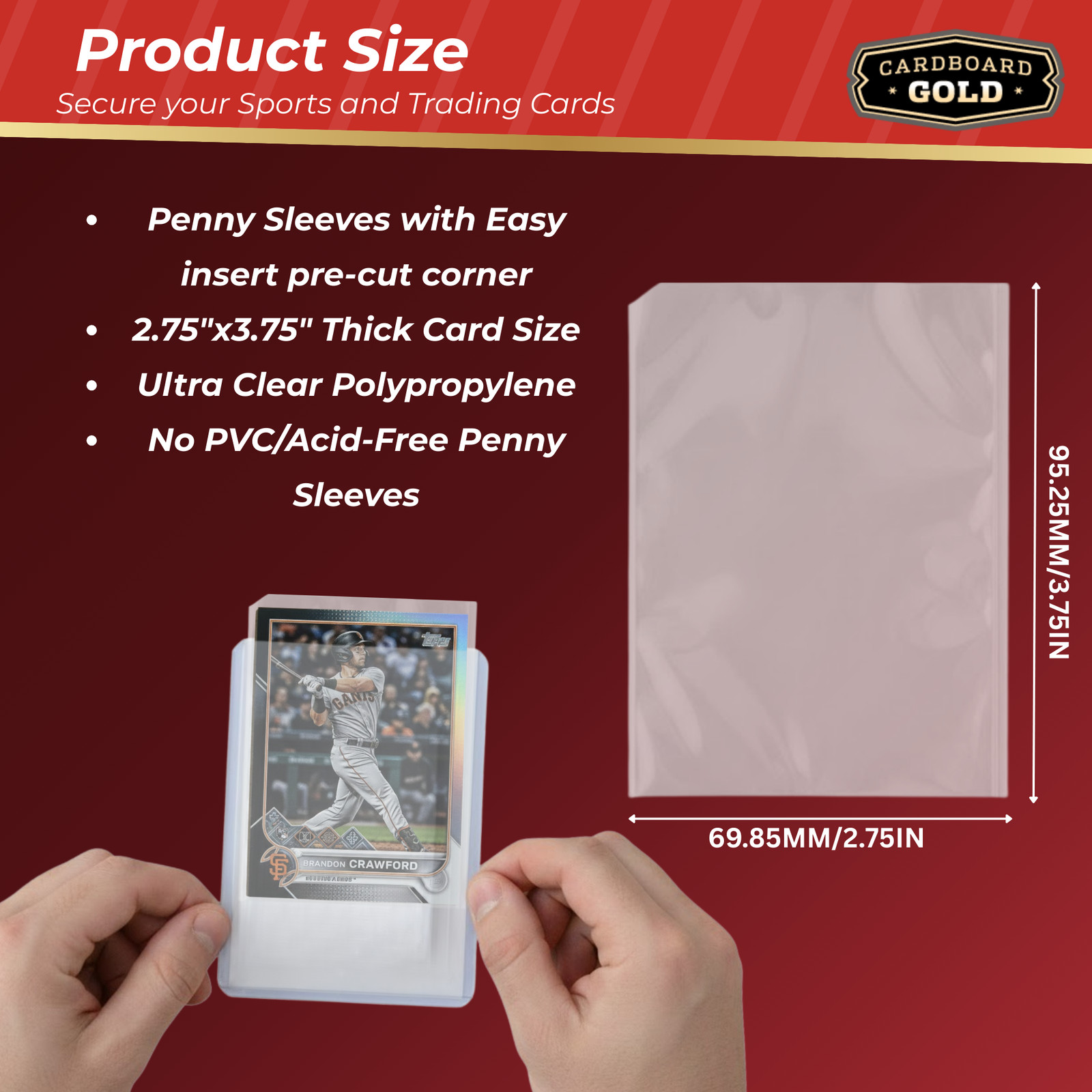 2000 CBG Premium Easy Glide Notched Easy Load THICK Card Soft Sleeves 🔥 🔥