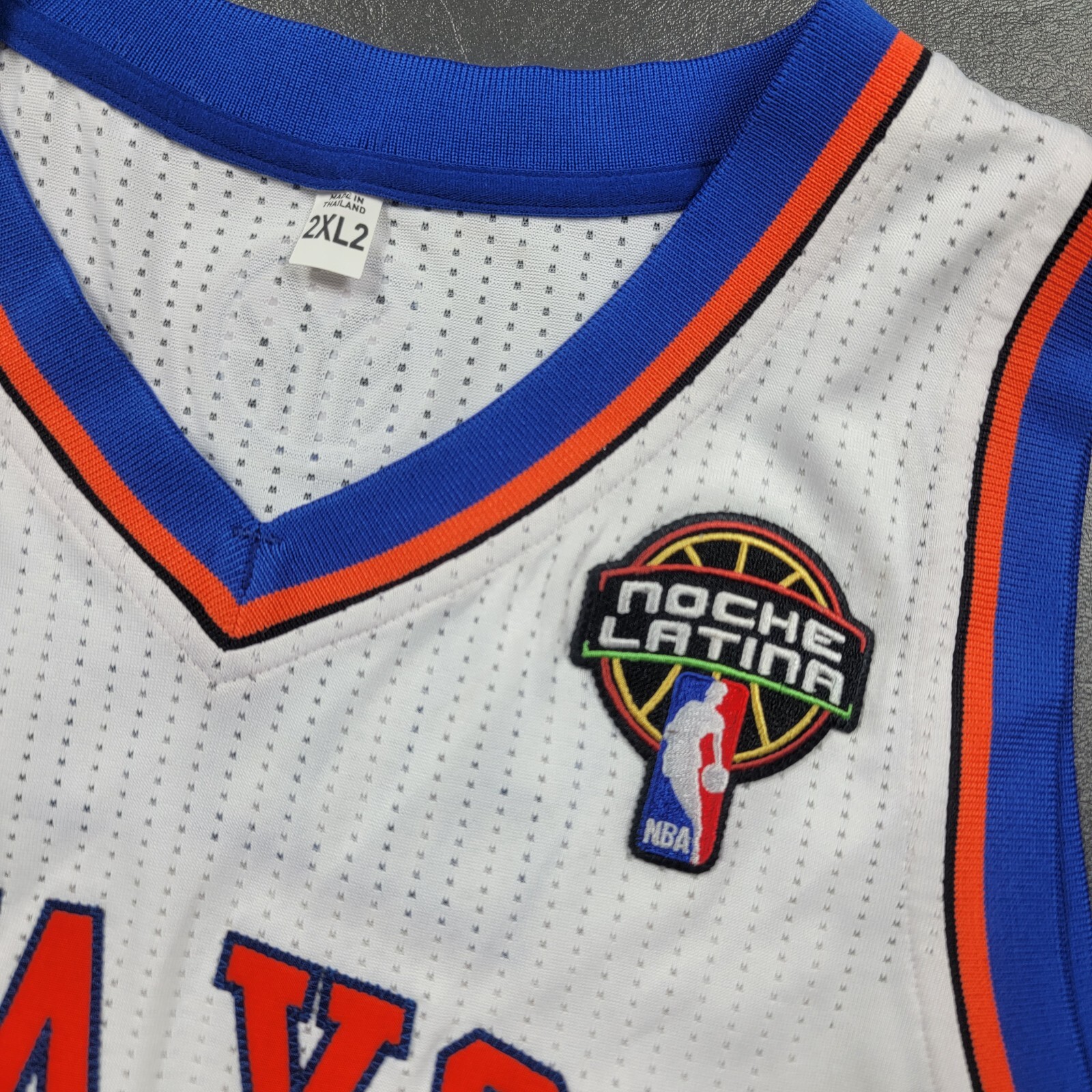 100% Authentic Mike Bibby Latin Nueva York Knicks Pro Cut Game Jersey Size 2XL+2