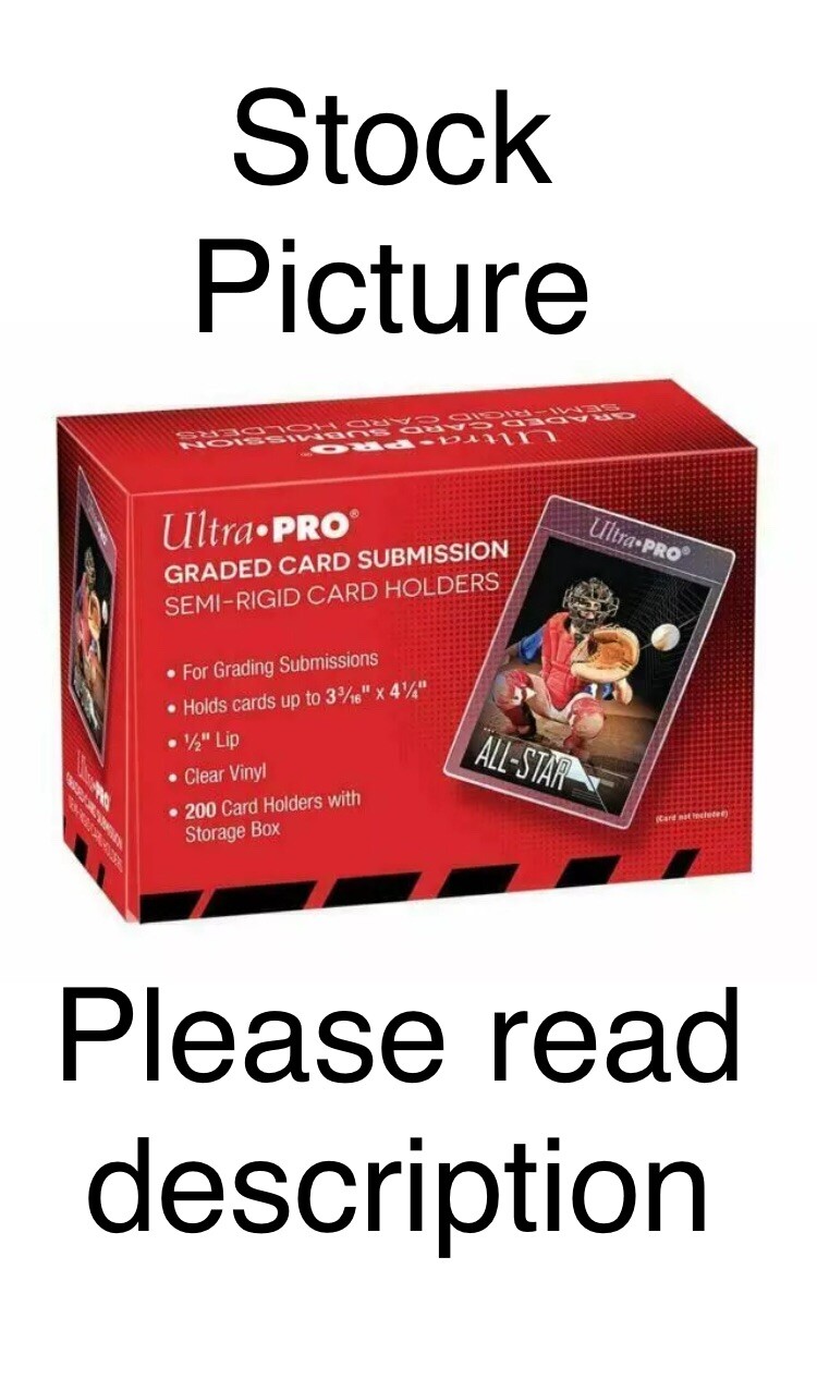 Ultra Pro Semi-Rigid Tall Card Holders With 1/2″ Lip for Grading X10 **NOT 200**