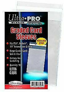 5 Ultra Pro Graded Card Sleeve Packs with Resealable Strip 500 Total (5 100ct…