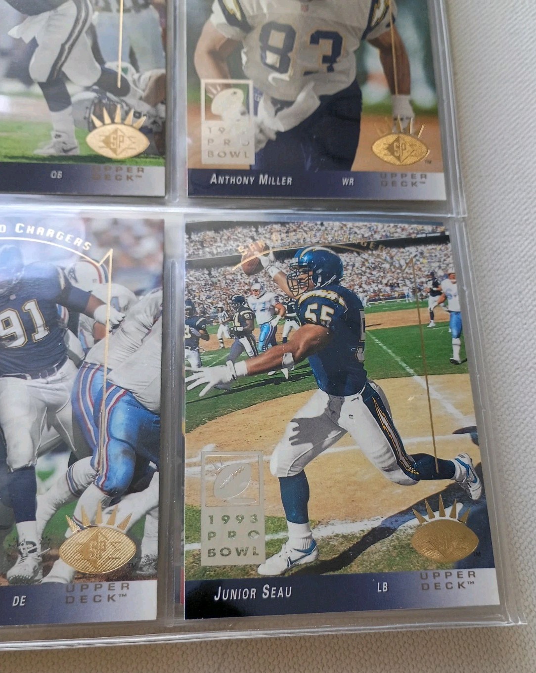 1993 UPPER DECK SP COMPLETE FOOTBALL CARD SET 1-270 NM IN NEW SLEEVES