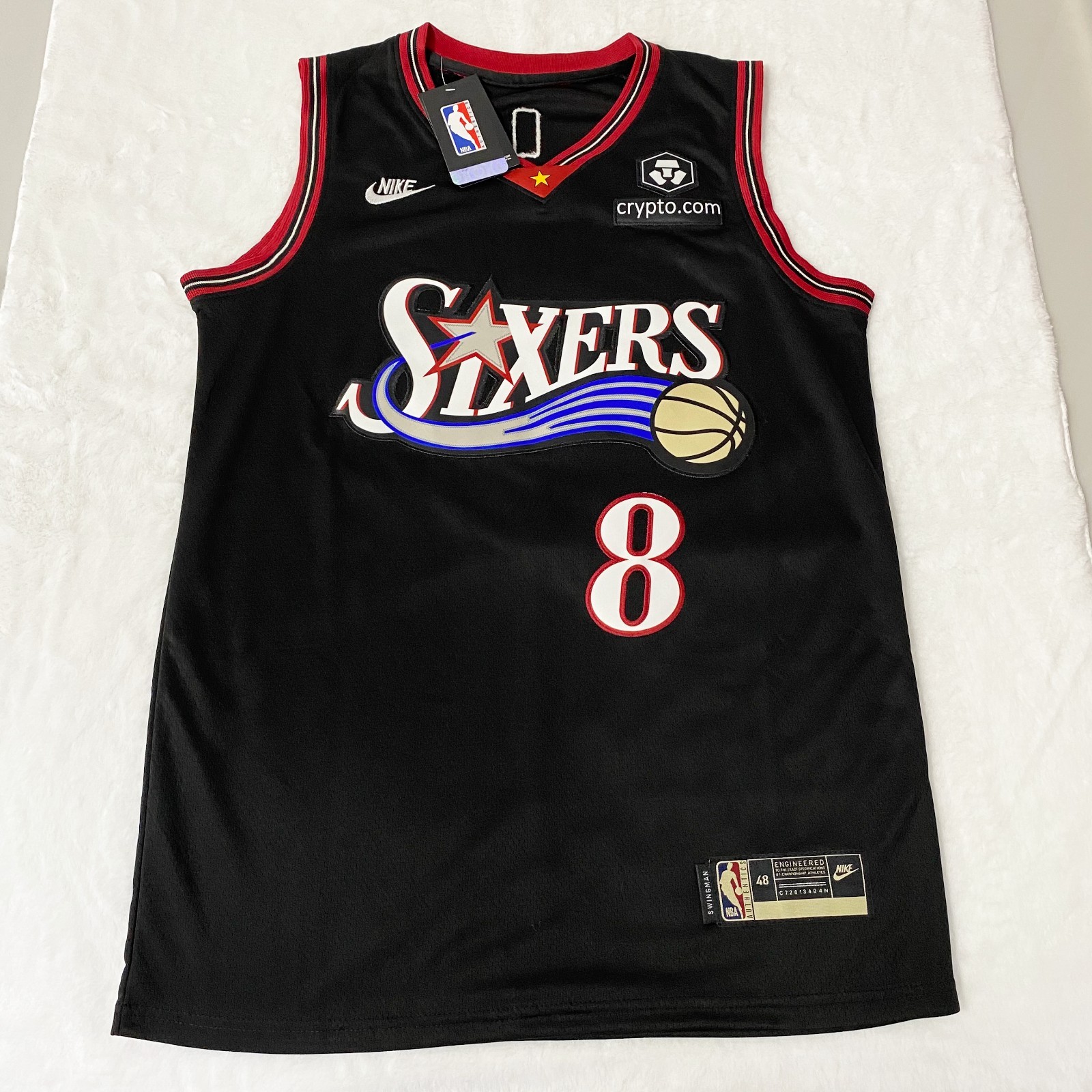 Paul George #8 Black Breathable Sports Top, Size：S-XXL
