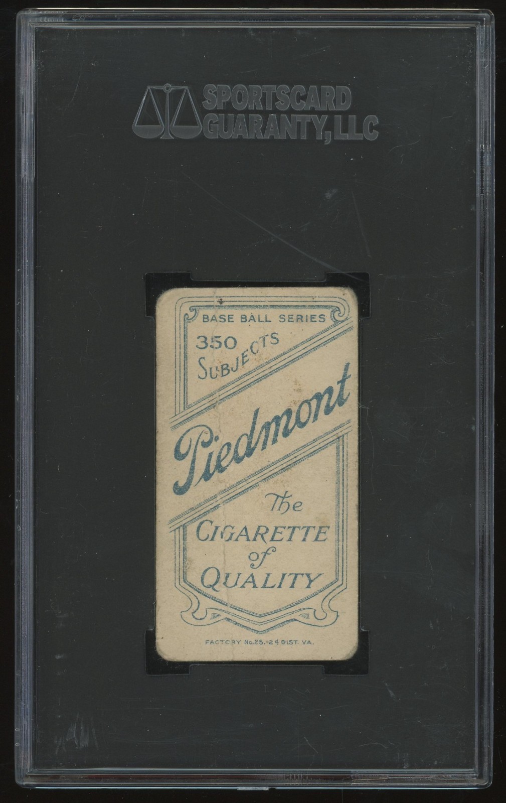 1909-11 T206 Piedmont 350 Matty McIntyre SGC 1 – Detroit Tigers