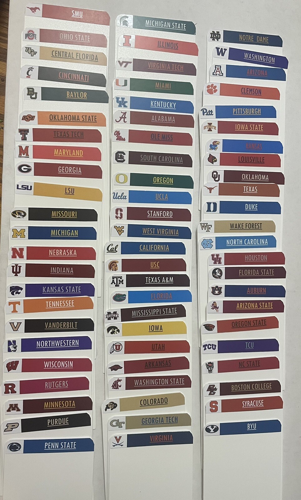 Customized Sports Card BCW Tall Dividers w/Labels NFL MLB NBA NHL & Players!