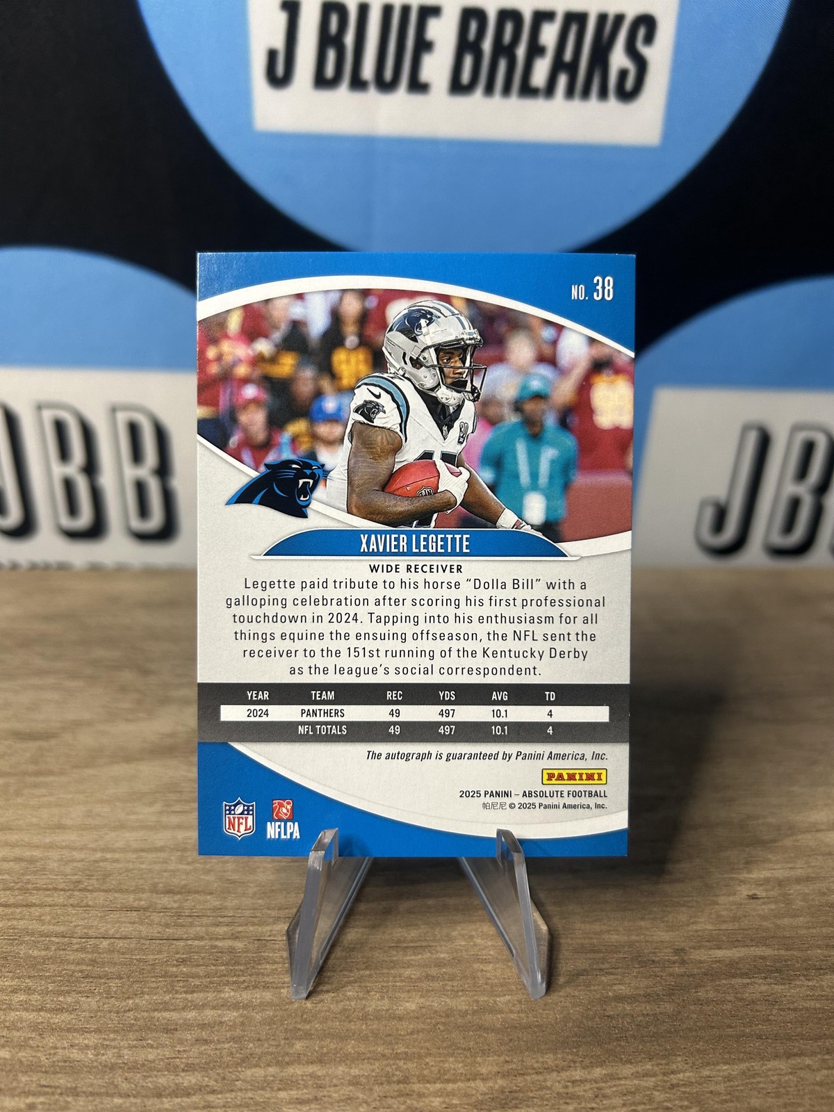 2025 Panini Absolute #38 Xavier Legette Auto