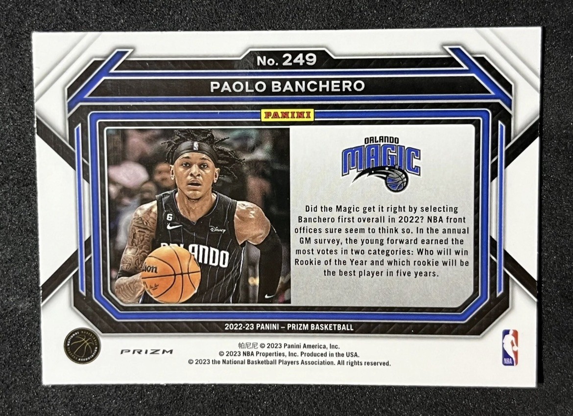 2022-23 Panini Prizm – Rookie Variation Paolo Banchero Fast Break Prizm (RC)