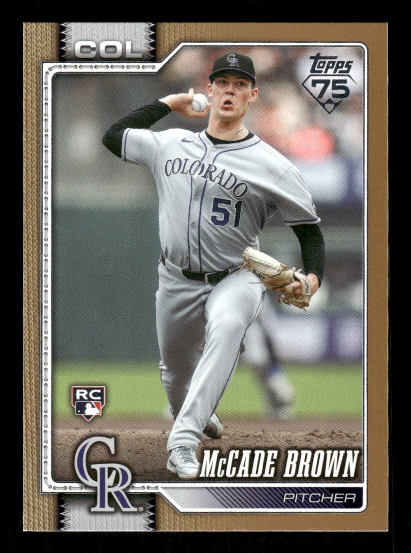2026 Topps #595 McCade Brown Gold Rookie #/2026 Colorado Rockies