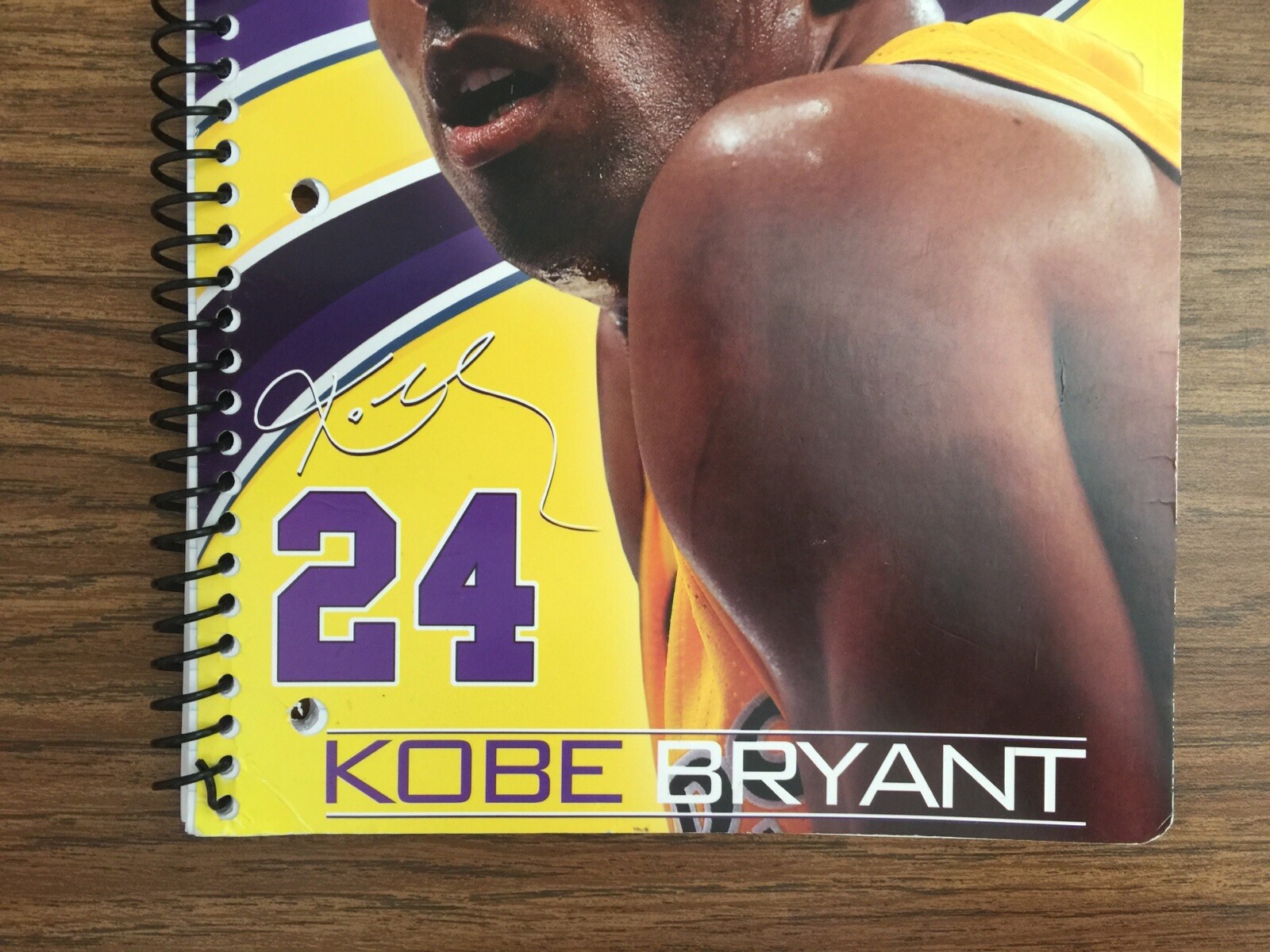 2014 KOBE BRYANT AUTOGRAPHED NBA SPIRAL NOTEBOOK – 80 SHEETS – 10.5 in. x 8 in.