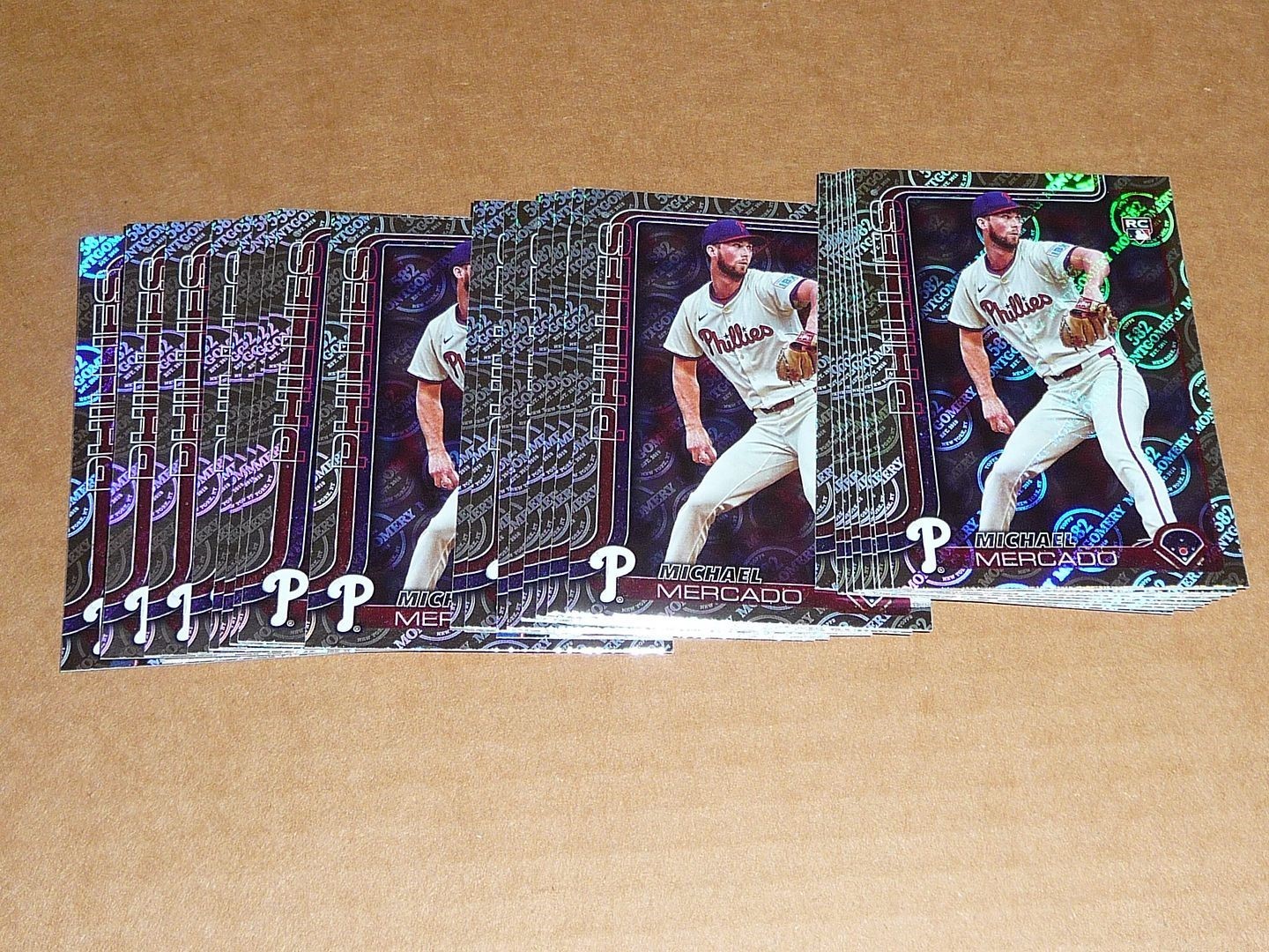 2025 Topps 582 MONTGOMERY CLUB FOIL LOT OF 35 MICHAEL MERCADO PHILLIES #582
