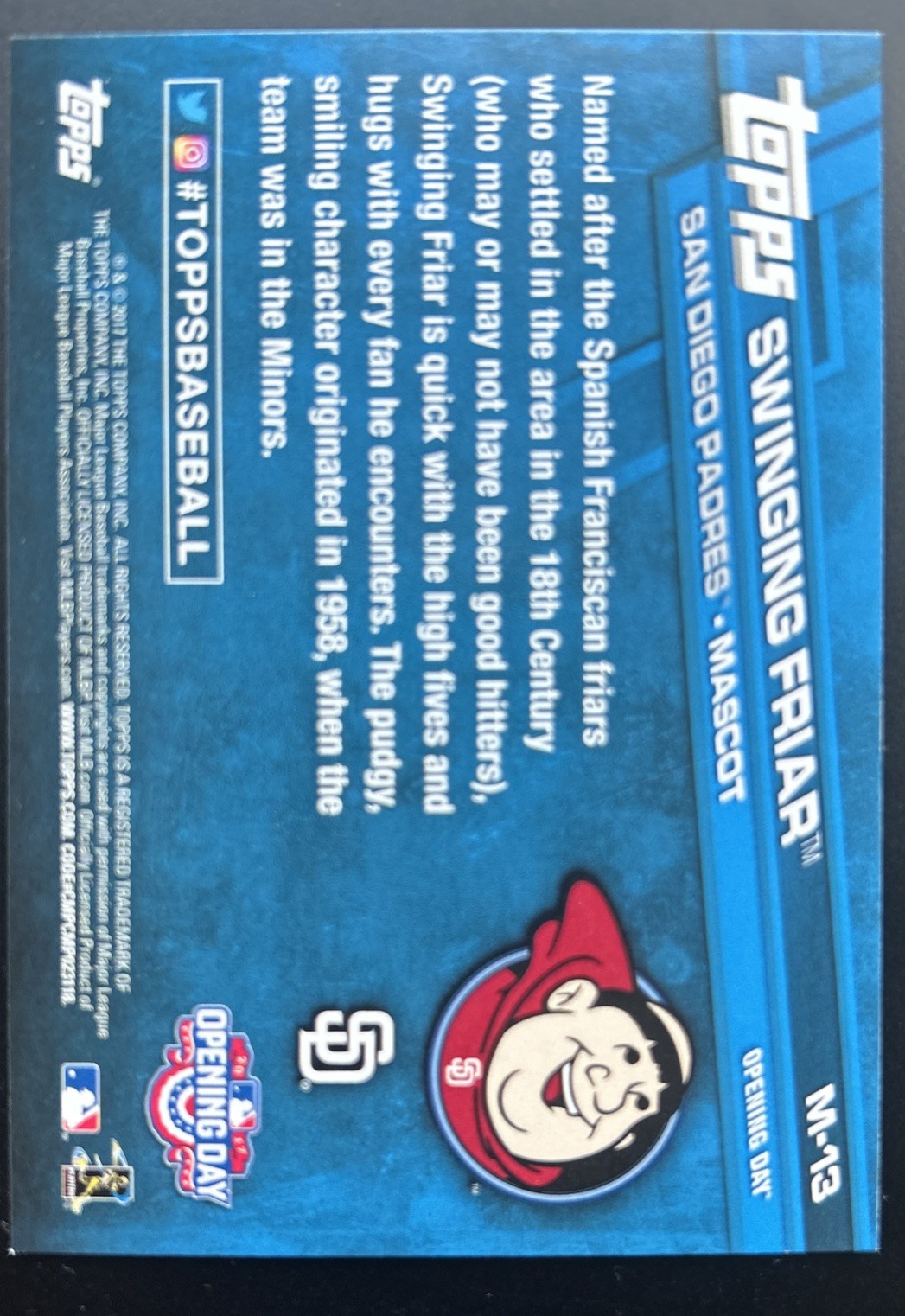 MLB Mascot Lot (6) 2017 Topps Opening Day Baseball – Reds Braves Marlins Astros