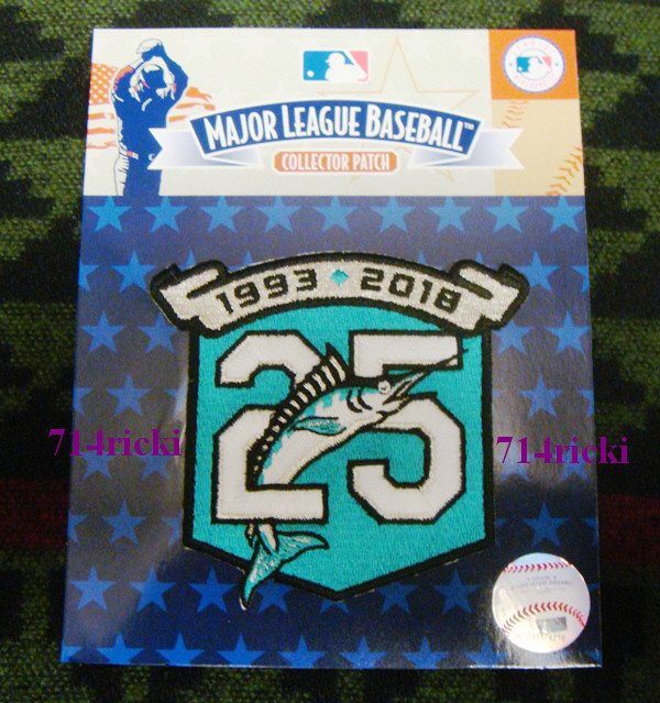 1993 2018 Florida Miami Marlins 25th Anniversary Collectible Patch MLB Official