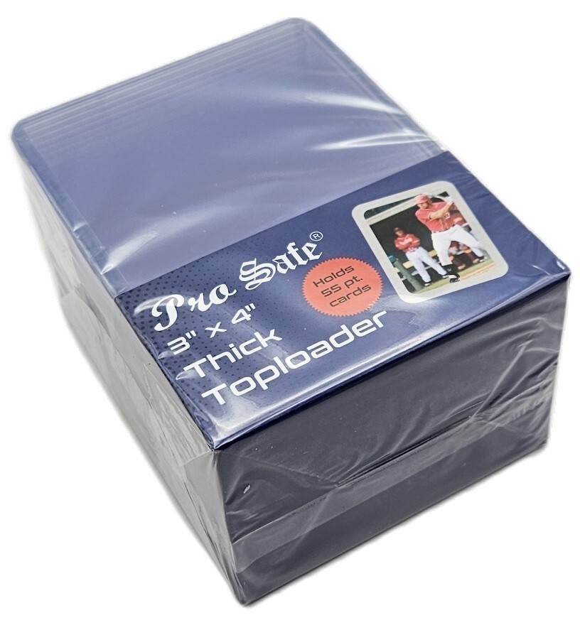 (25-Pack) Pro Safe 55pt Thick Toploaders Rigid Cases Holders For Trading Cards