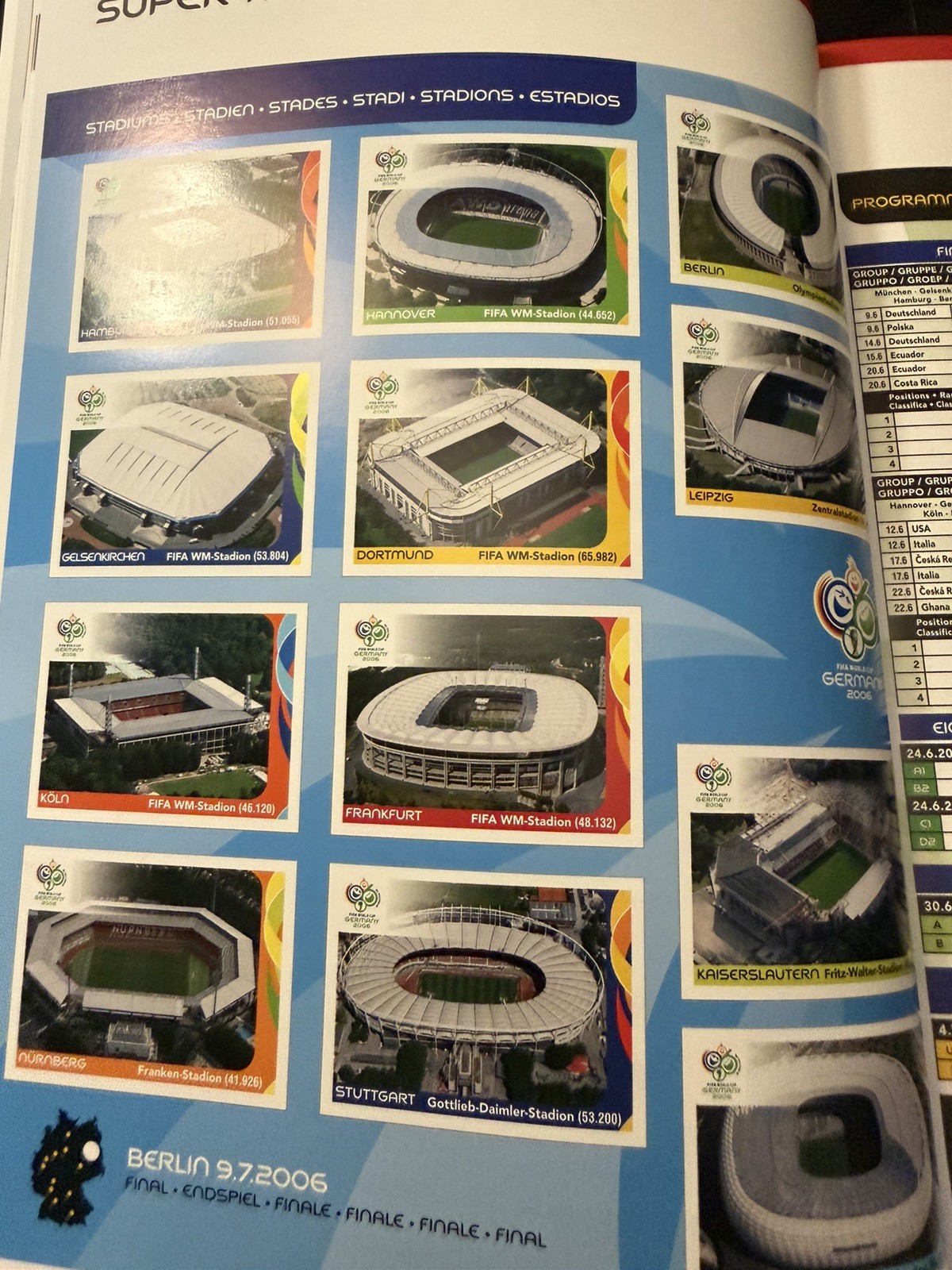 Panini FIFA World Cup Germany 2006 Book With Printed Stickers Full Set Germany