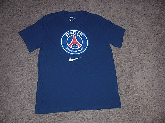 PSG PARIS SAINT-GERMAIN blue NIKE short sleeve shirt men’s Medium