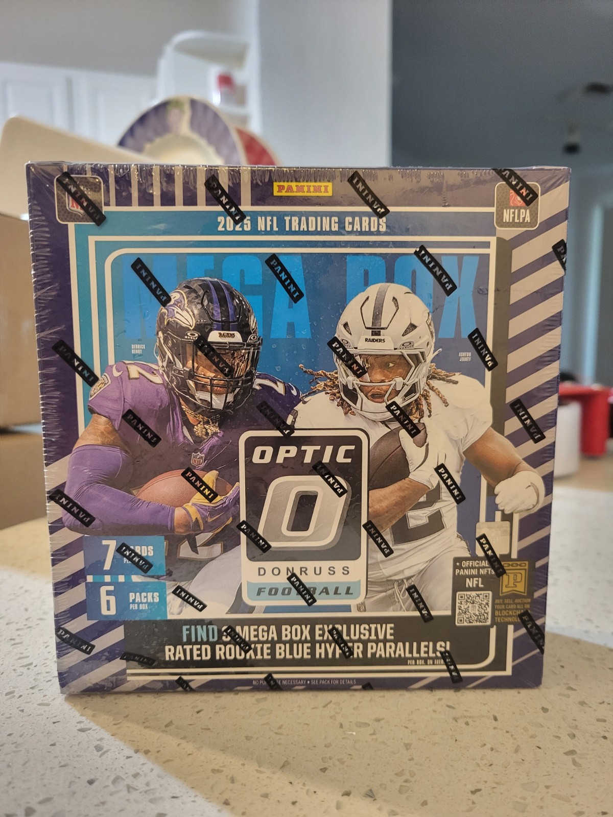 2025 DONRUSS OPTIC FOOTBALL – MEGA BOX – FACTORY SEALED – BLUE HYPER
