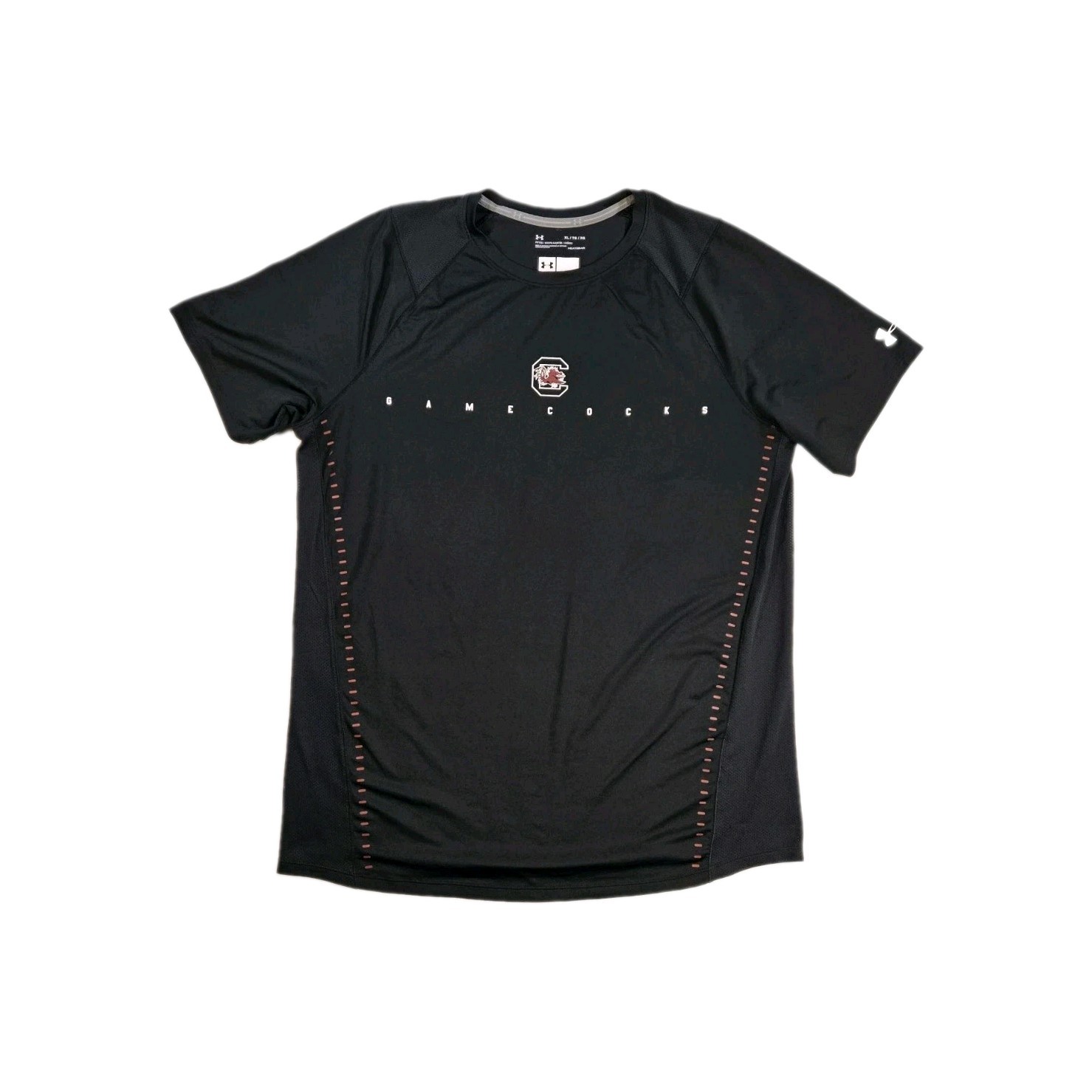 Mens Under Armour South Carolina Gamecocks HeatGear Performance T Shirt Black XL