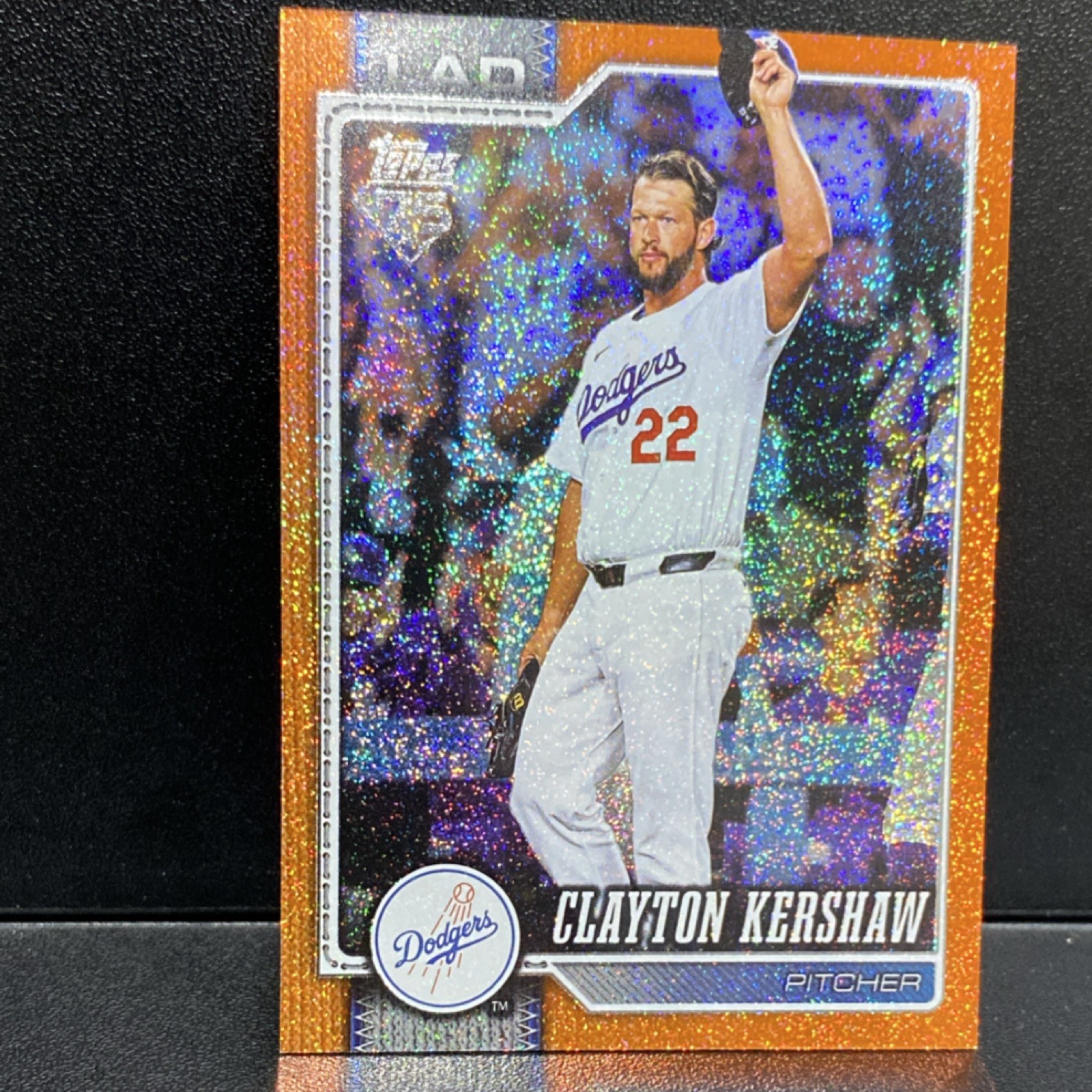 Topps Clayton Kershaw Orange Foil Serial Numbered /25 #22 Dodgers
