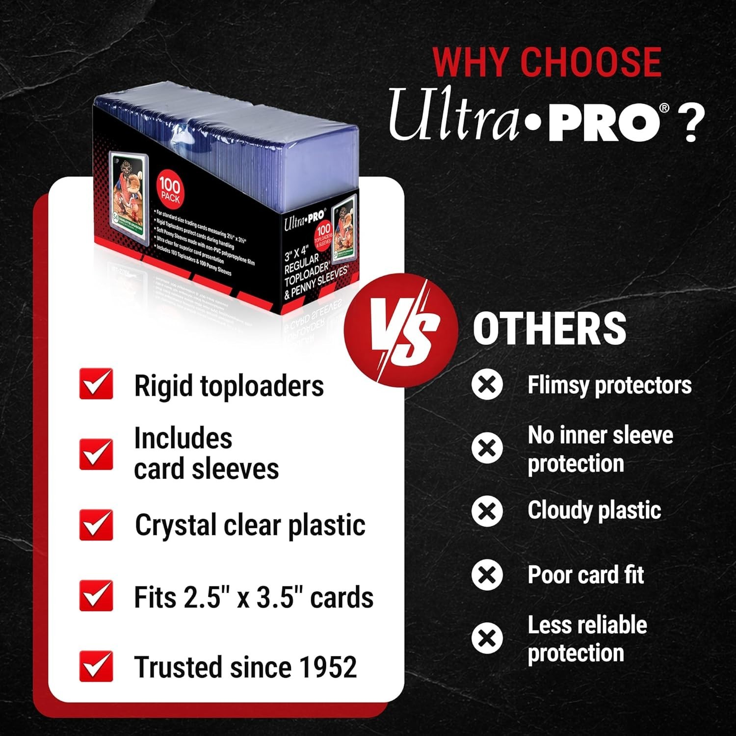 Standard Size Toploaders + Card Sleeves – Protect Your Collectible Cards 100ct