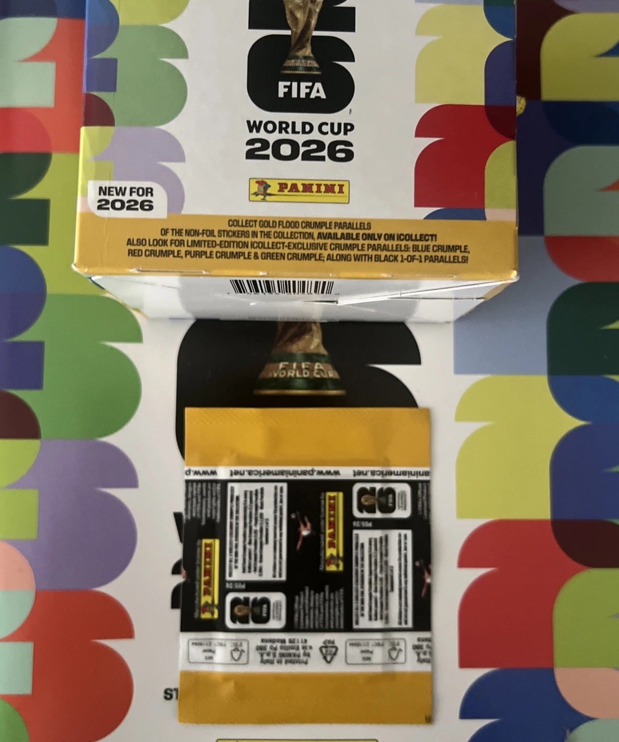 2026 Panini FIFA World Cup Gold Crumple Online Exclusive 1 Pack Sealed On Hand