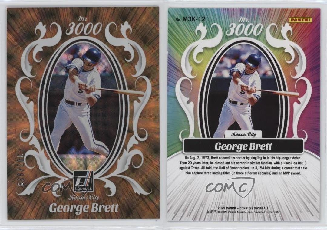 2023 Panini Donruss Mr 3000 302/999 George Brett #M3K-12 HOF 04br