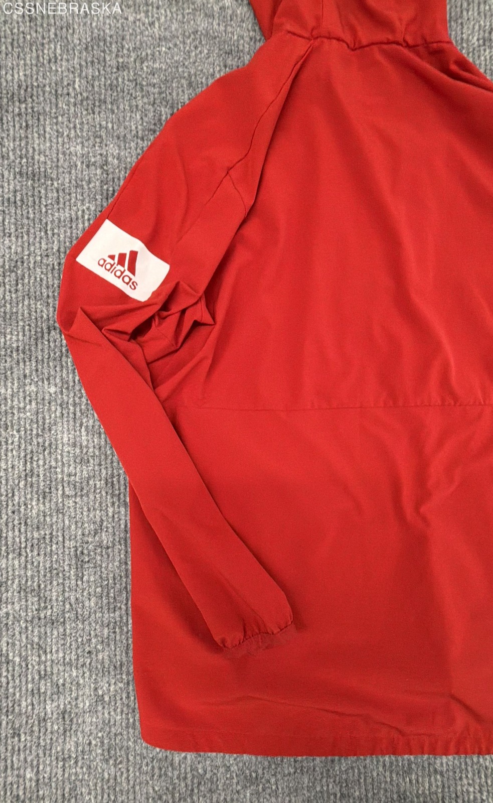 Adidas Men’s Nebraska Huskers Pullover Windbreaker Red Hooded Sz S