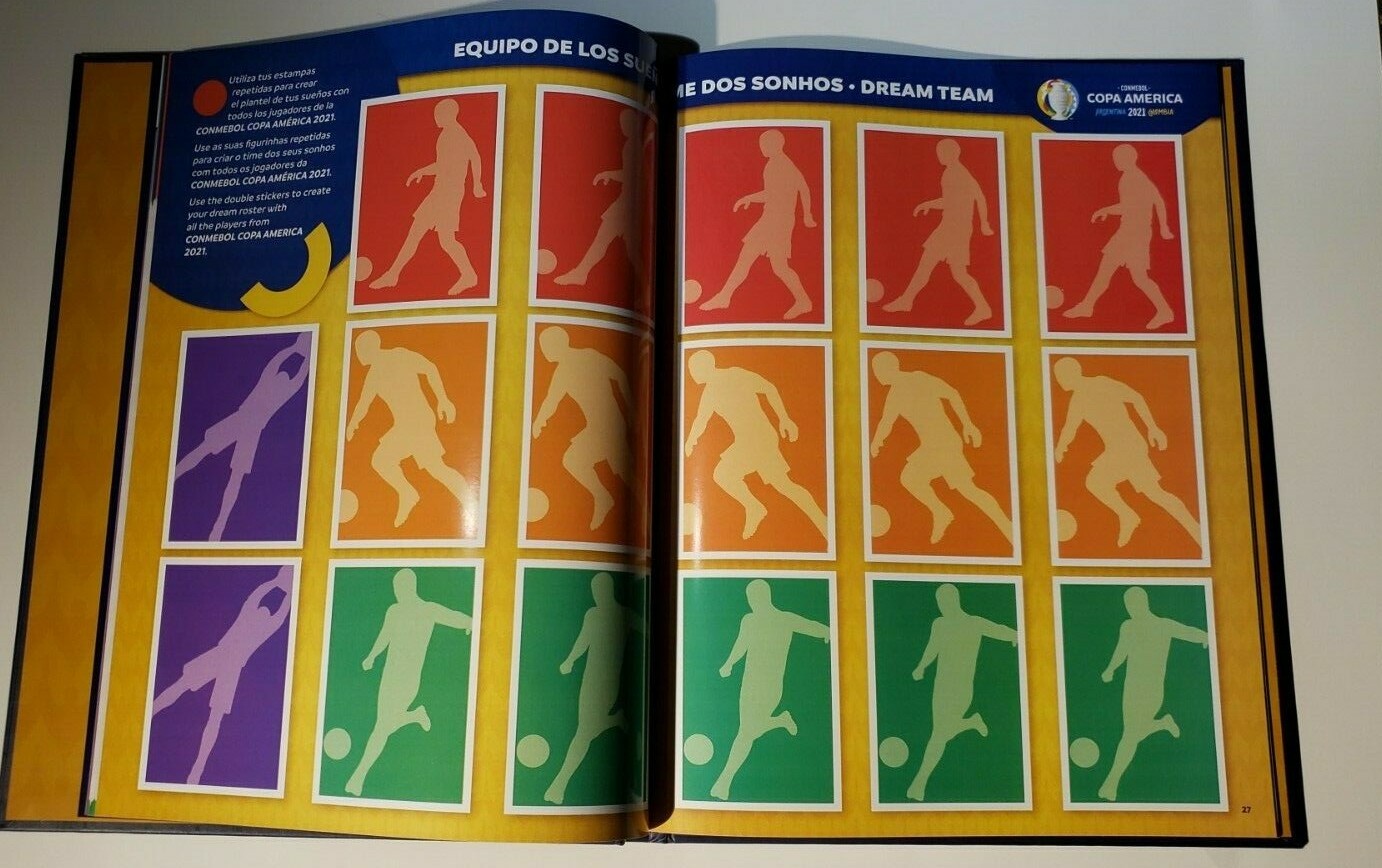 Panini Copa America 2021 Hardcover Album + 1 Sealed 50 packets box