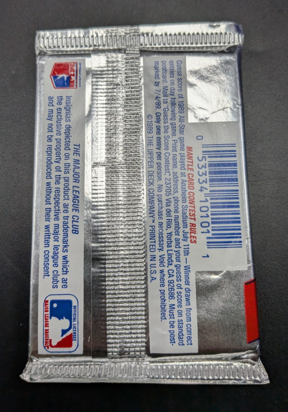 1989 Upper Deck Baseball High Series Unopened Packs ONE PACK Ken Griffey Jr RC