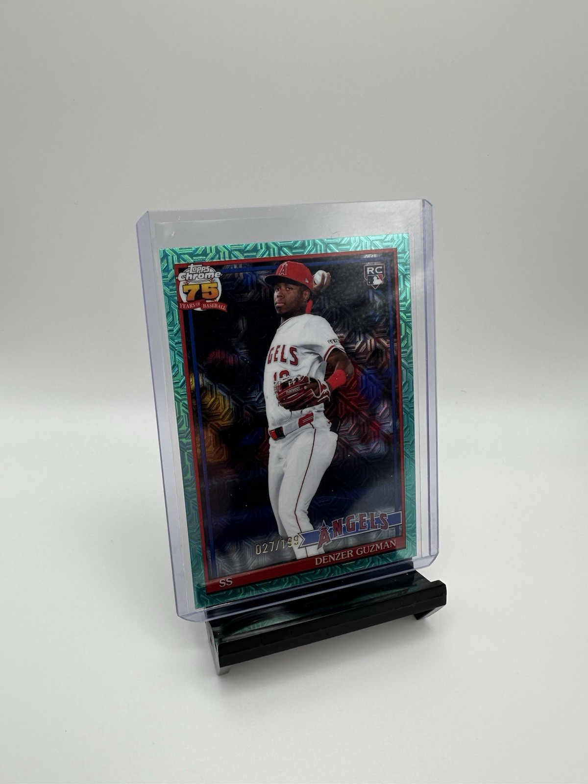 2026 TOPPS Series 2 91C2-4 Denver Guzman Angels Silver Pack Aqua /199