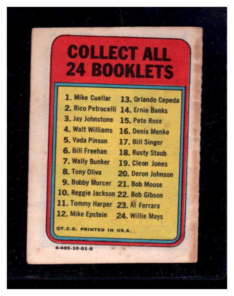 1970 Topps Booklet #22 Bob Gibson VGEX X3647730