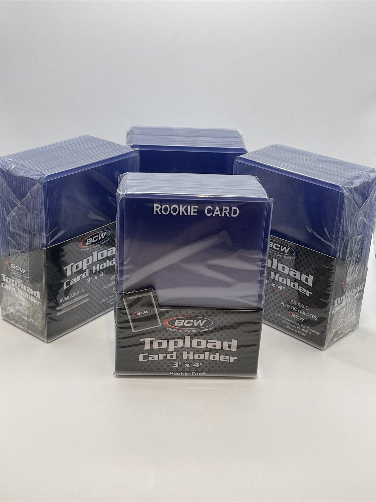 BCW 3X4 WHITE ROOKIE Standard Toploaders 35pt 4 Packs of 25, 100 total