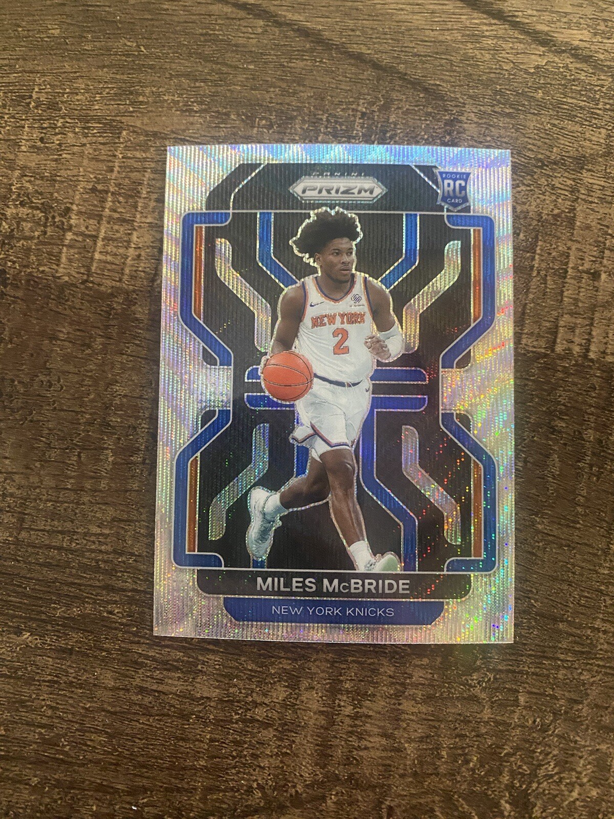 2021-22 Panini Prizm Miles Deuce McBride Rookie RC Silver Wave New York Knicks